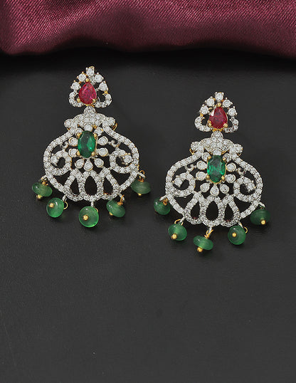 Designer GJ Polish Zirconia Necklace Set
