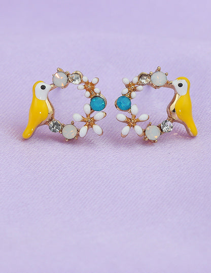 Designer Ceramic Earrings and Brooch Combo