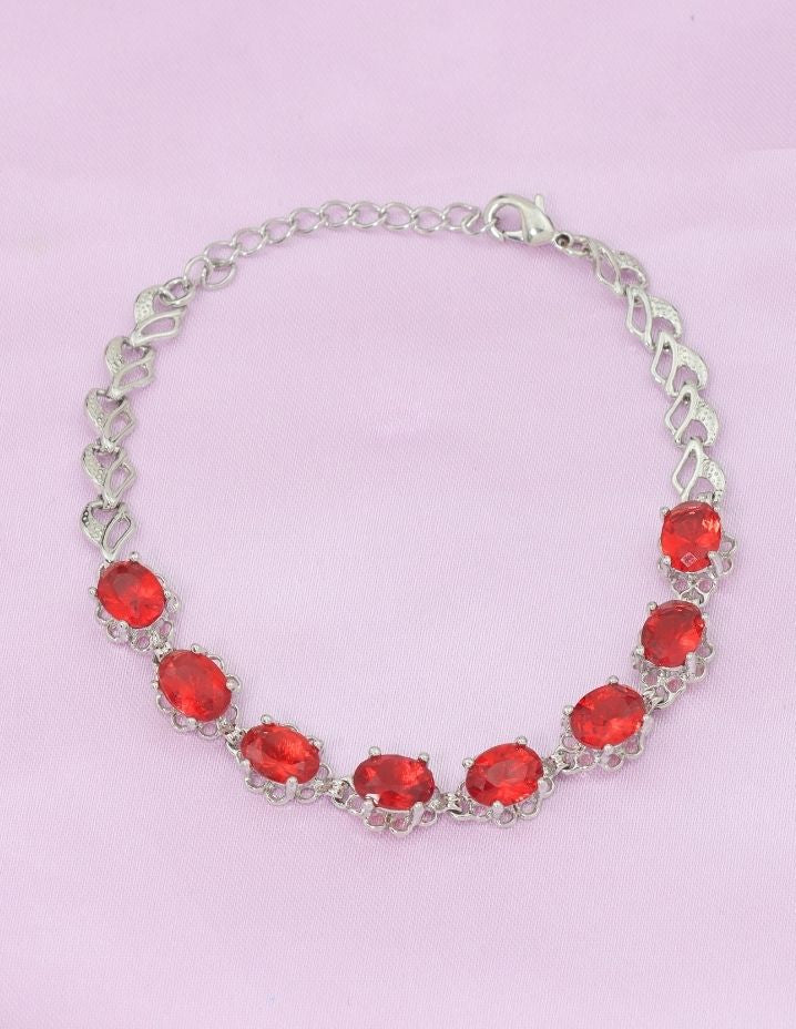 Designer Rhodium Chain Bracelet ZBLT10841