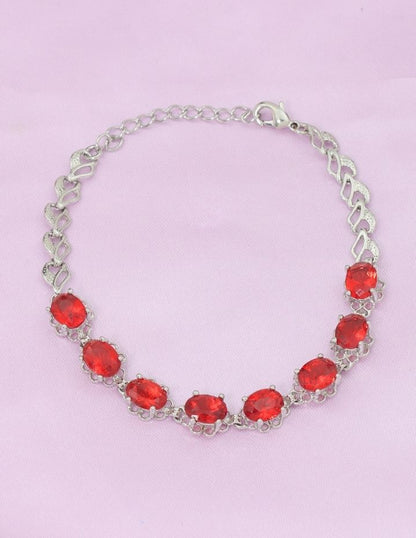 Designer Rhodium Chain Bracelet ZBLT10841