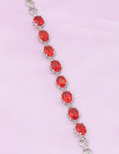 Designer Rhodium Chain Bracelet ZBLT10841