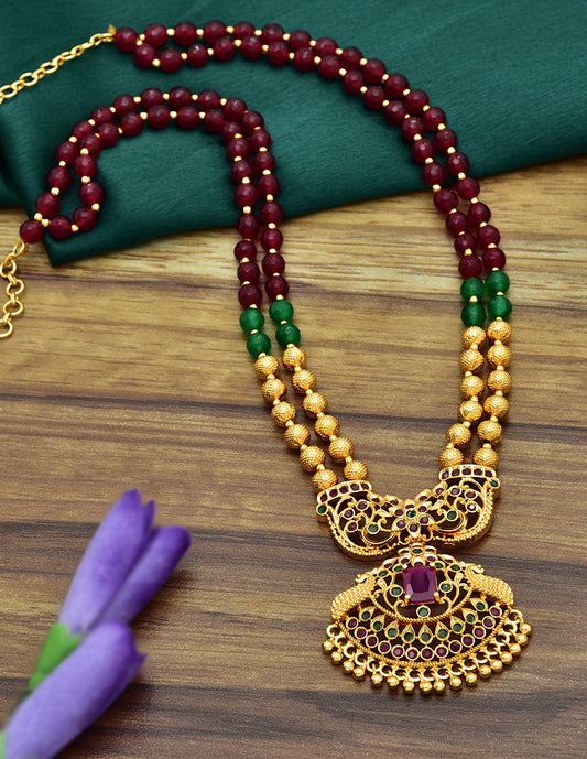 Zirconia Beads Chain Pendant