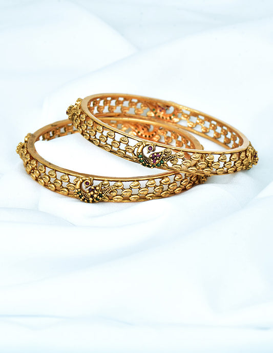 Antique Kempu Matt Bangles zbgl10911