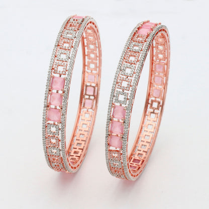 Zirconia  Bangles ZBGL10842/rosegold