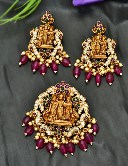 Ramparivar Zirconia Pendant Set 126622