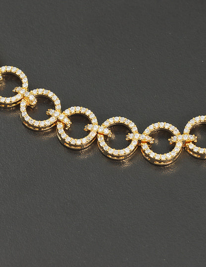 Designer Gold Polish Zirconia Necklace Set
