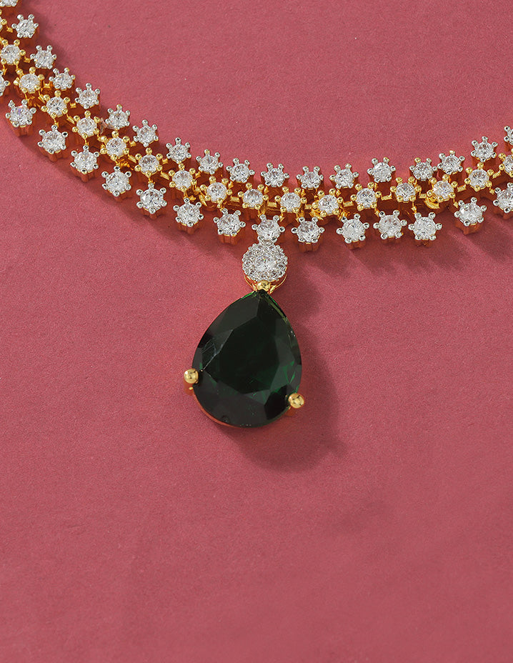 Designer Zirconia Crystal Elegance Necklace Set