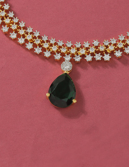 Designer Zirconia Crystal Elegance Necklace Set