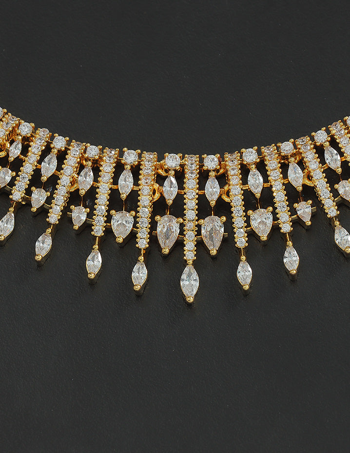 Designer Zirconia Crystal Elegance Necklace Set