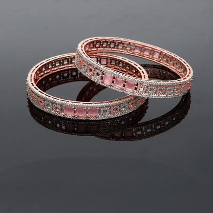 Zirconia  Bangles ZBGL10842/rosegold