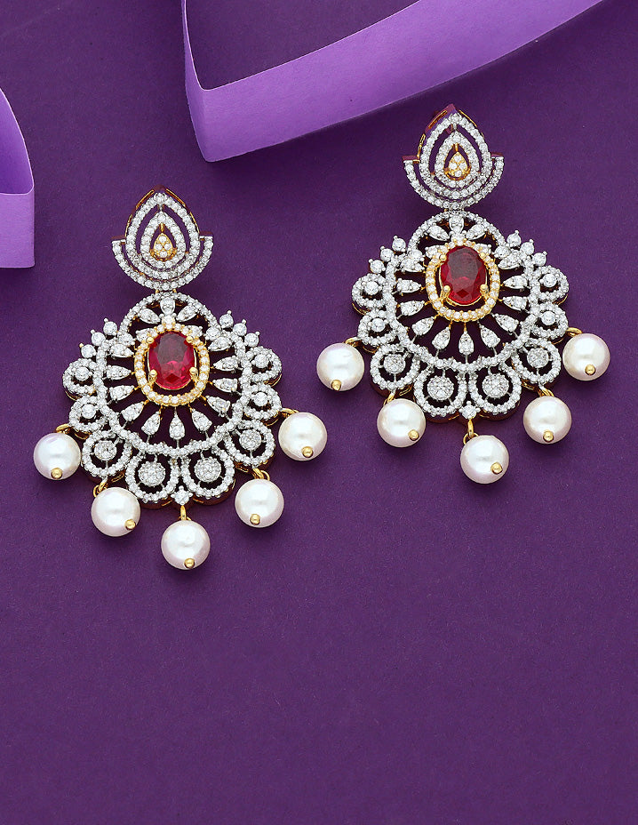 Designer GJ Polish Zirconia Necklace Set