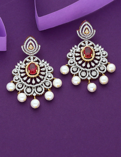 Designer GJ Polish Zirconia Necklace Set
