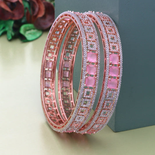 Zirconia  Bangles ZBGL10842/rosegold