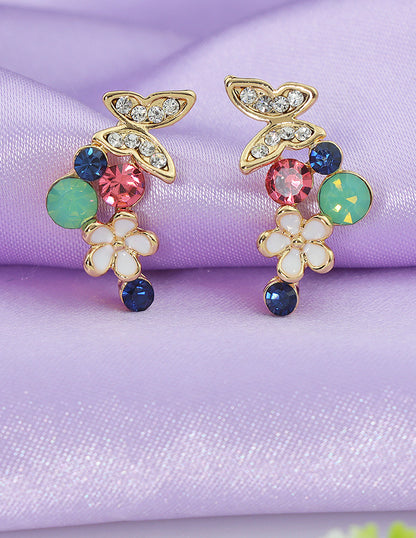 Designer Ceramic Earrings and Brooch Combo