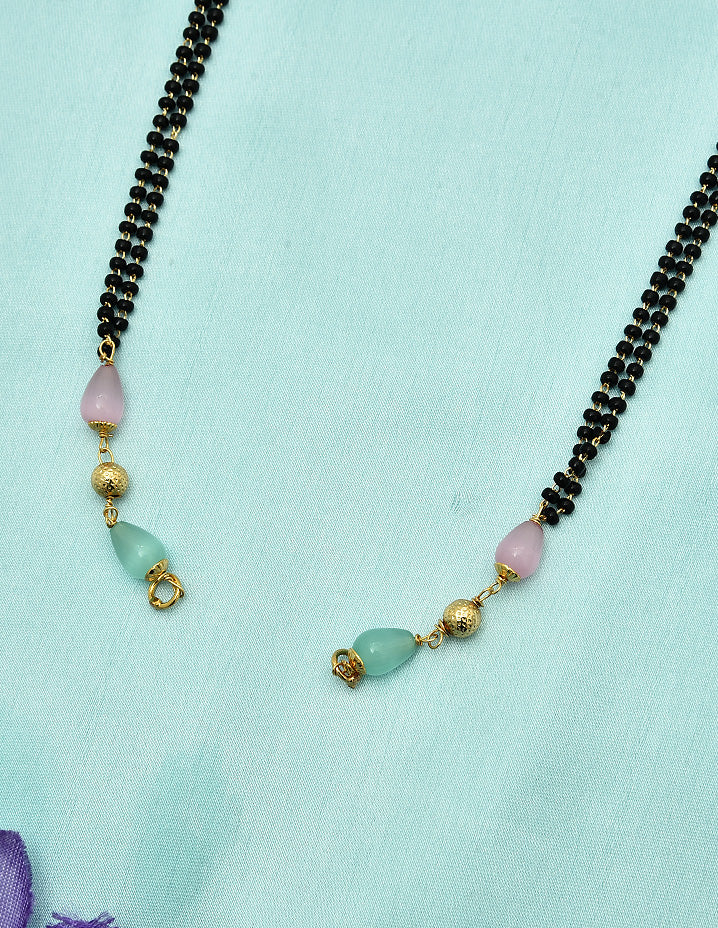 Designer Black Bead Pendent Attachable Mangalsutra Combo