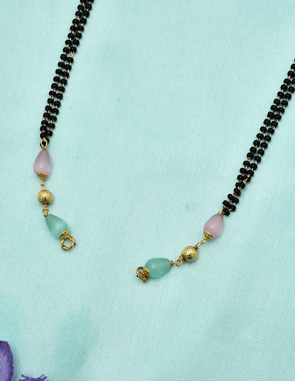 Designer Black Bead Pendent Attachable Mangalsutra Combo