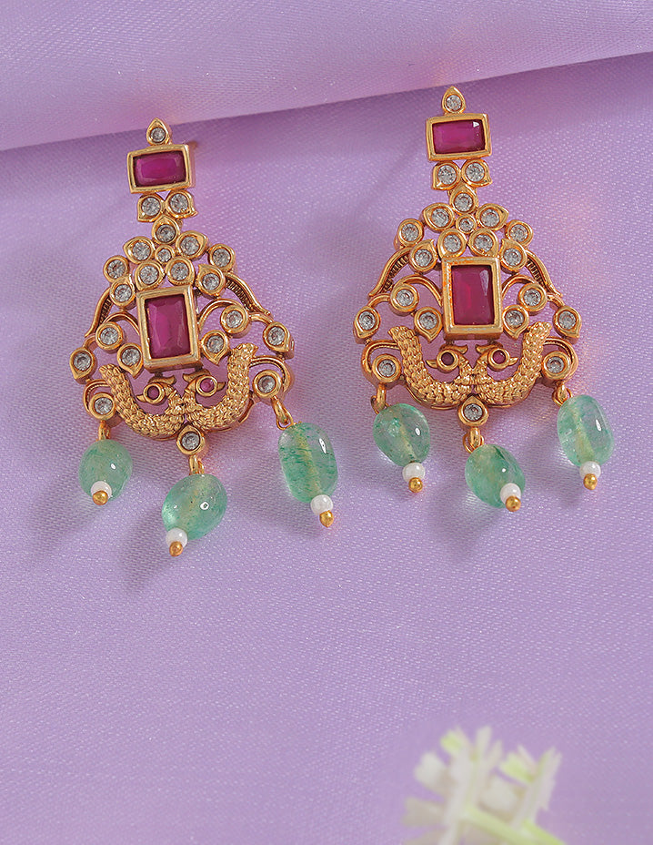 Designer Lakshmi Devi Matt Necklace Set