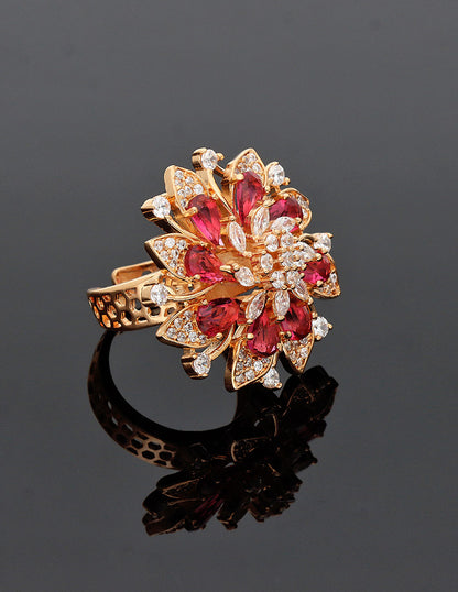 Zirconia Gold Polish Finger Ring
