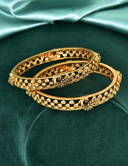 Antique Kempu Matt Bangles zbgl10911