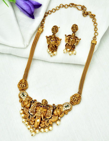Antique Kempu Necklace Set