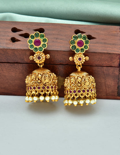 Antique Lakshmi Devi Pattern Necklace Set