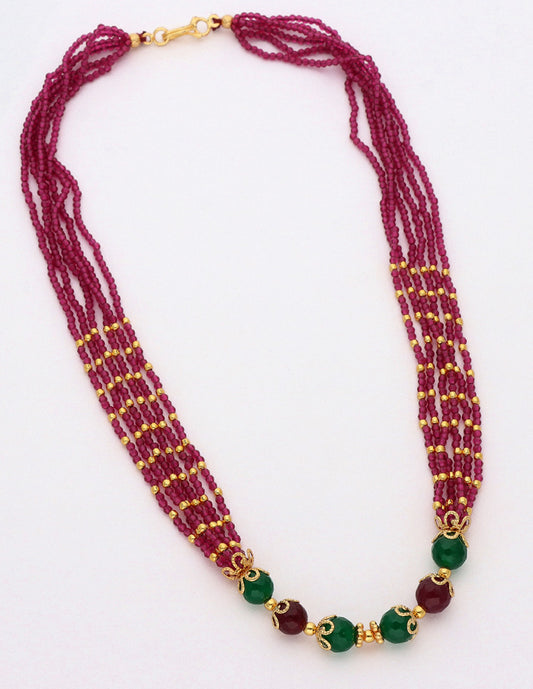 Zirconia Beads Chain Mala