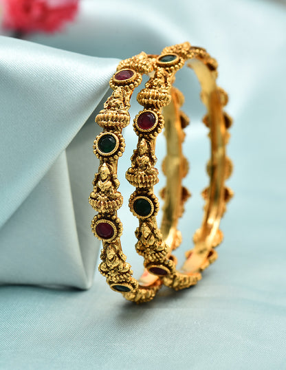 Antique Lakshmi Devi  Bangles ZBGL11135