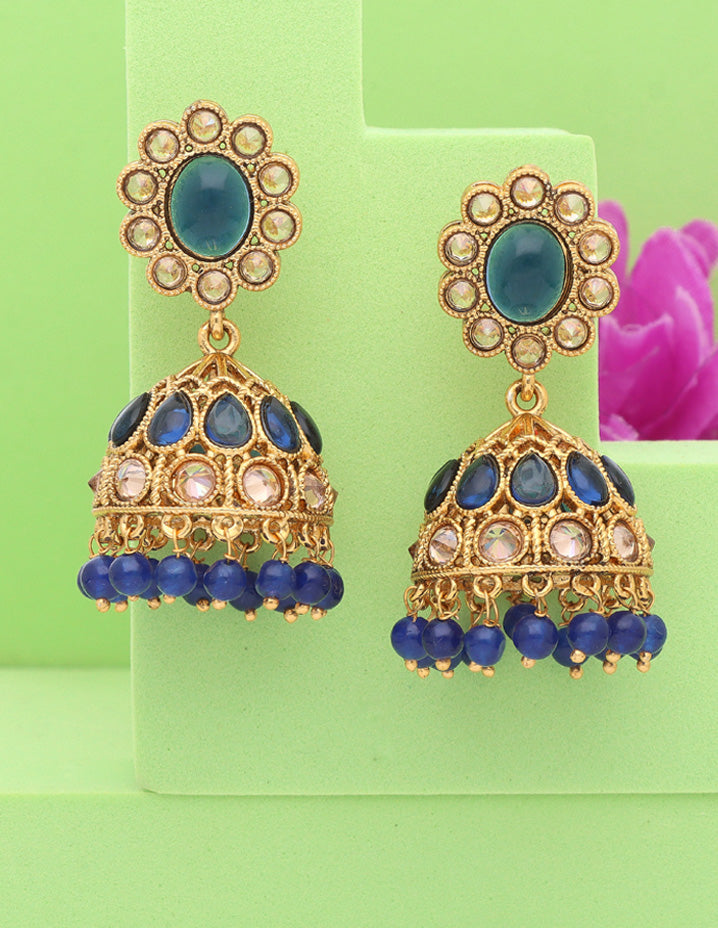 Retro Indian Bollywood Kundan Jhumka Jhumki Drop Earrings Gypsy Fashion  Jewelry - AliExpress