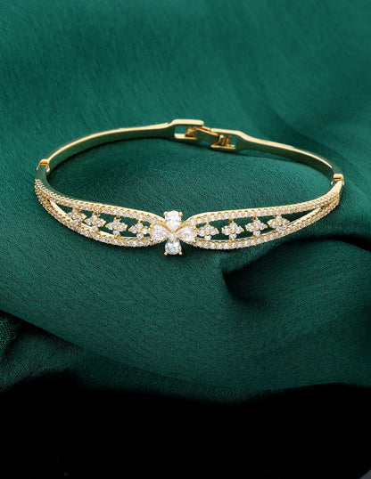 Zirconia Gold Polish Bracelet