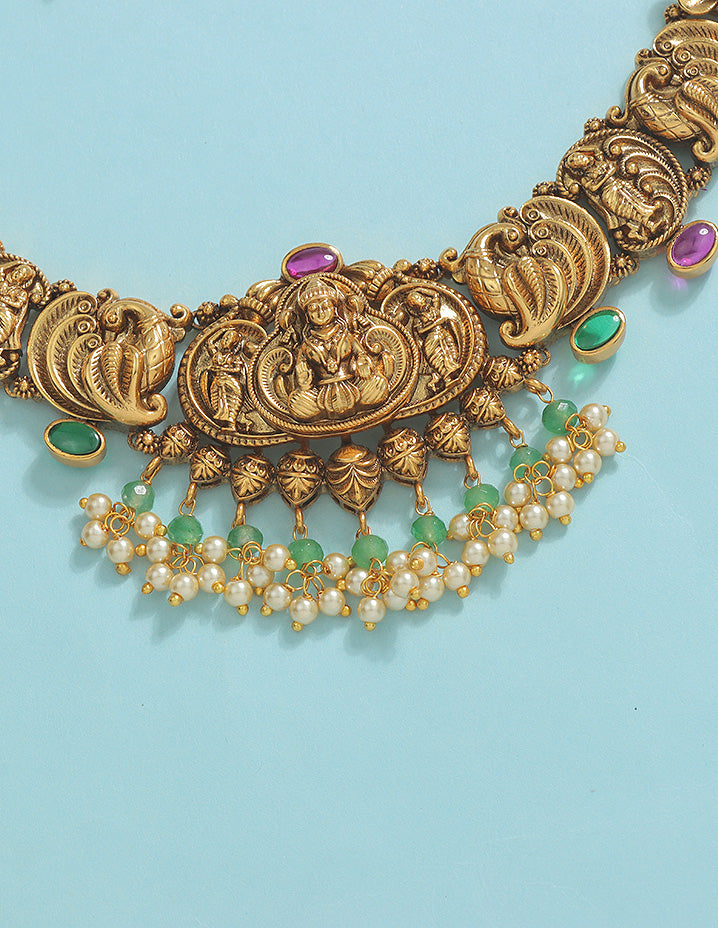 Designer Lakshmi Devi Necklace Set