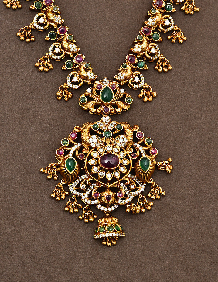 Designer Matt Zirconia Necklace Set