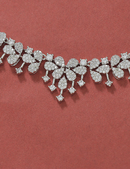 Designer Zirconia Crystal Elegance Necklace Set