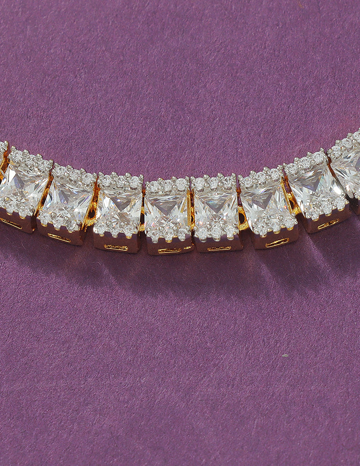 Designer Zirconia Crystal Elegance Necklace Set