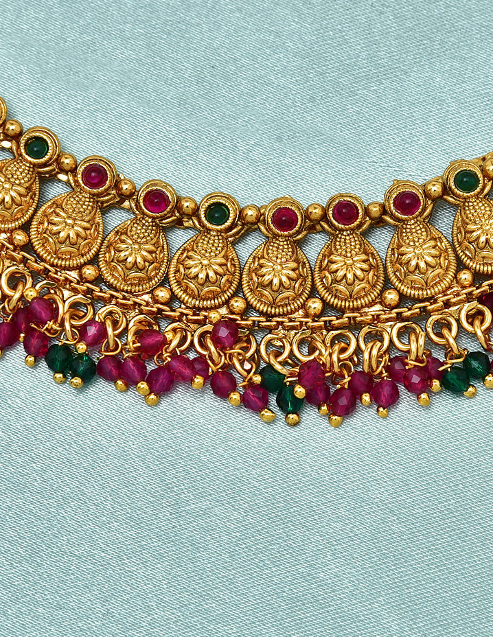 Kempu Necklace Sets – Violet & Purple Designer Fashion Jewellery