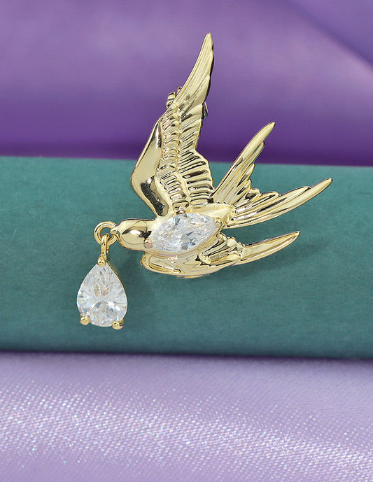 Designer Ceramic Earrings and Brooch Combo