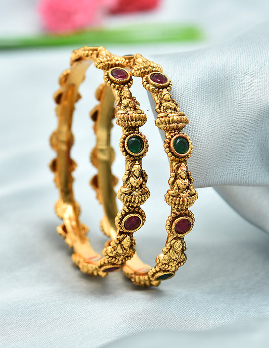 Antique Lakshmi Devi  Bangles ZBGL11135
