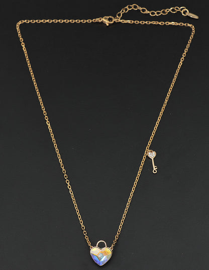 Swarovski Love Lock Crystal Chain Pendant