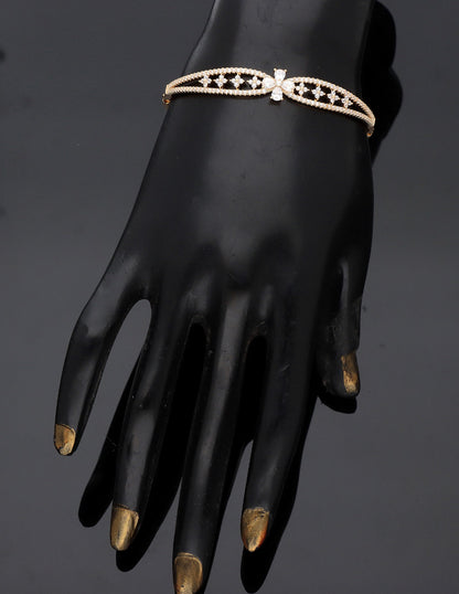 Zirconia Gold Polish Bracelet