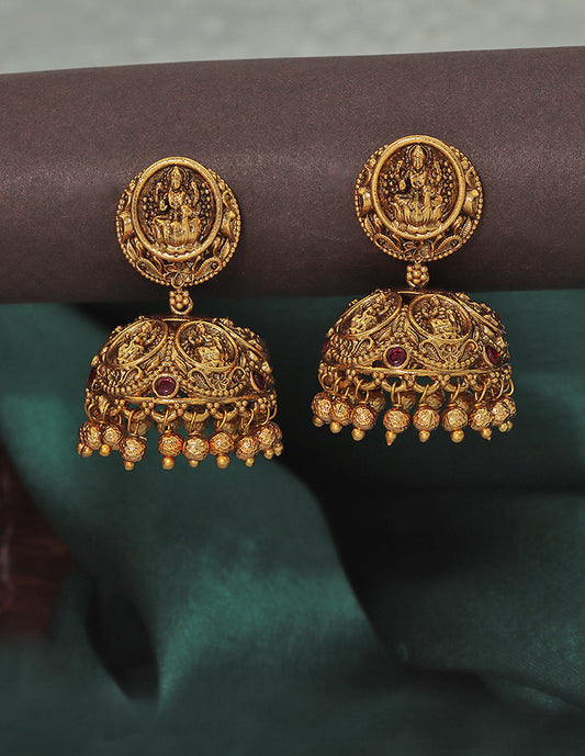 Designer Matt Kempu  lakshmi Devi Jhumka Earrings