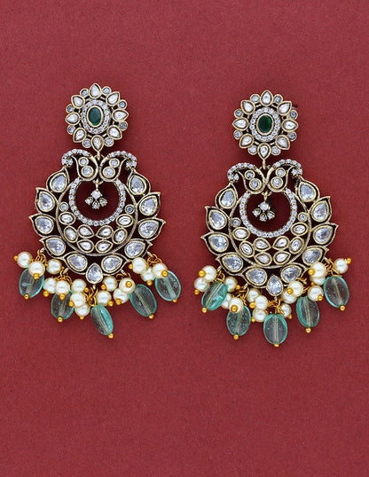 Victorian Zirconia ChandBali Earrings