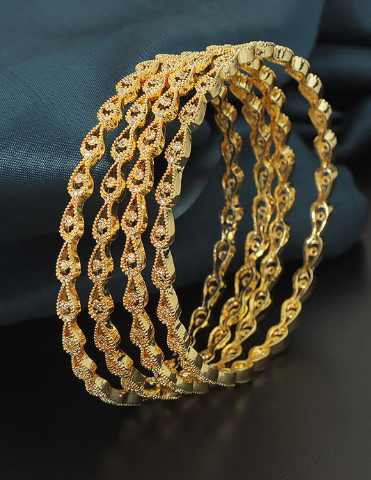 Designer Zirconia Radiance set of 4 Bangles