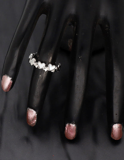 Designer Heart Shape MOP Adjustable Finger Ring