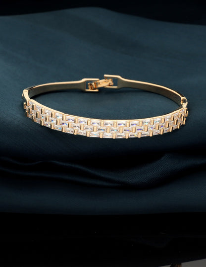 Zirconia Gold Polish Bracelet
