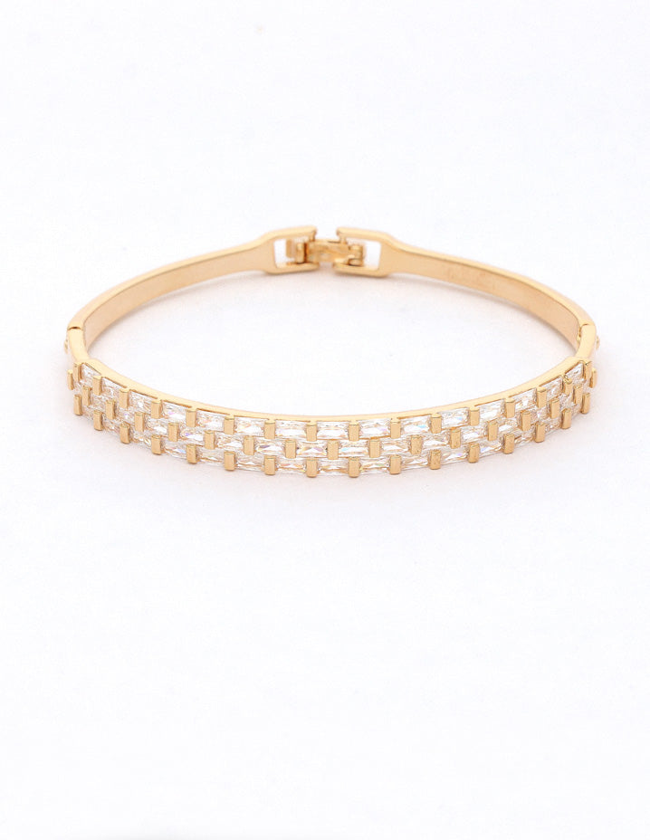 Zirconia Gold Polish Bracelet