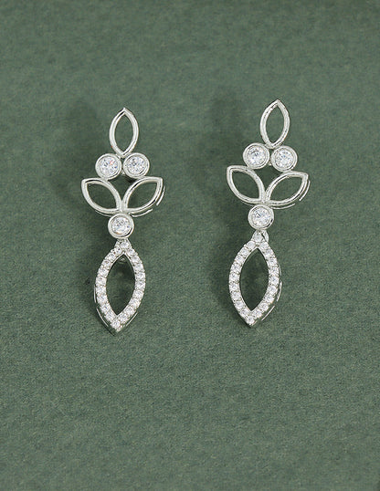 Designer Rhodium Polish Zirconia Necklace Set