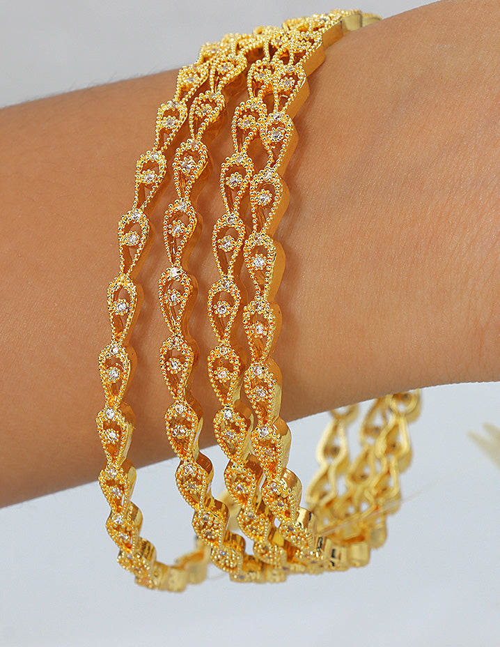 Designer Zirconia Radiance set of 4 Bangles
