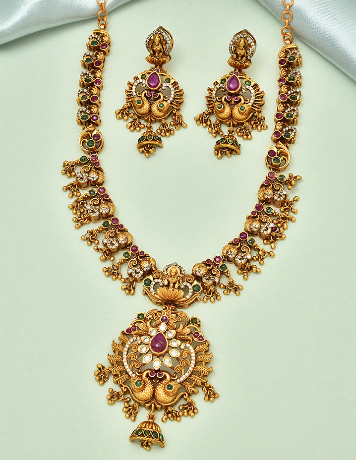 Designer Matt Zirconia Necklace Set
