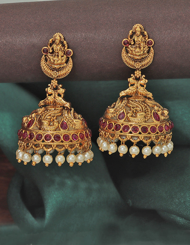 Designer Matt Kempu  lakshmi Devi Jhumka Earrings