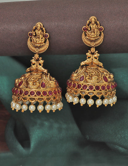 Designer Matt Kempu  lakshmi Devi Jhumka Earrings