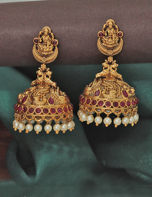 Designer Matt Kempu  lakshmi Devi Jhumka Earrings